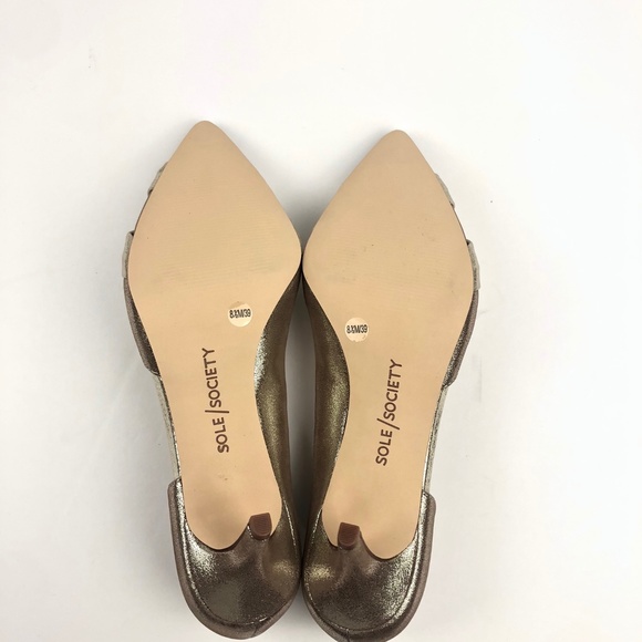 Sole Society Women's WMNS Gold Heels New With Box - Picture 5 of 6